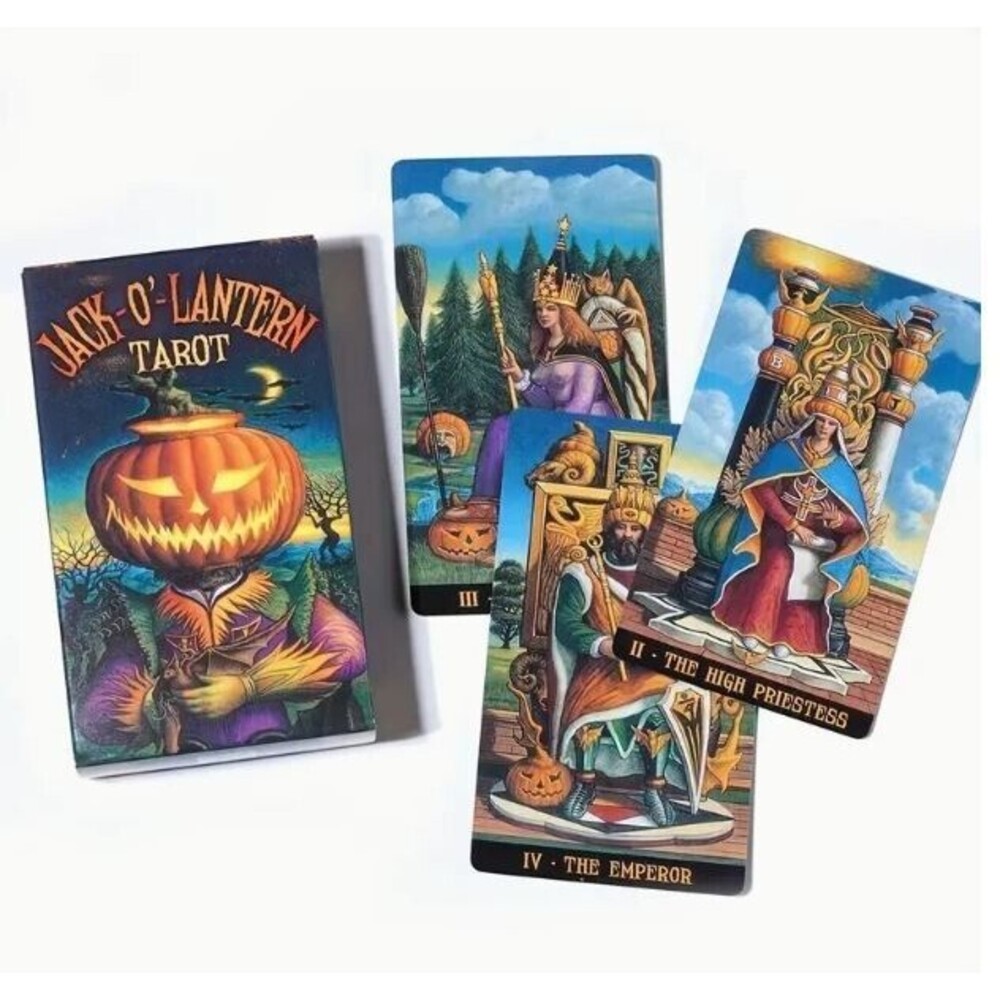 Jack O' Lantern Tarot Deck Halloween Pumpkin Cards Standard Edition Guidebook